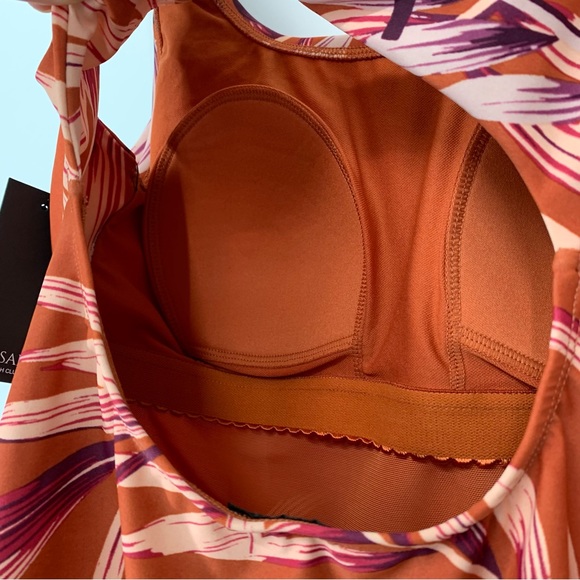 Palisades Beach Club Burnt Ochre Palm Desert One Piece Swimsuit Nwt Size 14W - Picture 5 of 16